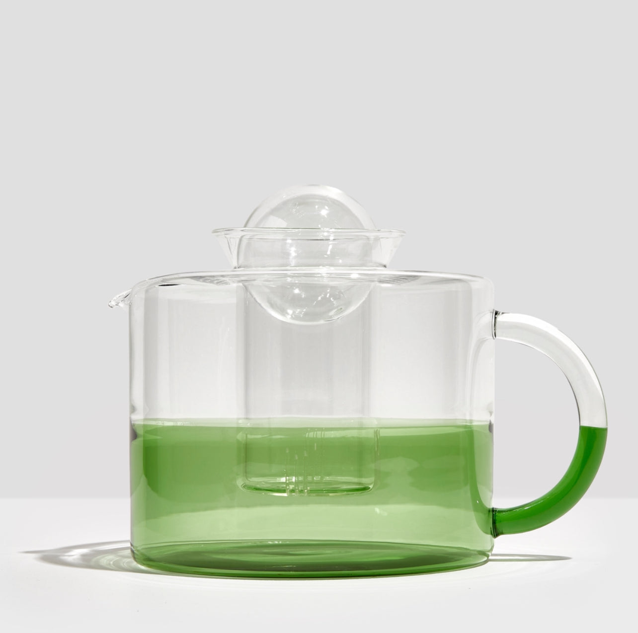 קנקן תה שני גוונים שקוף + ירוק