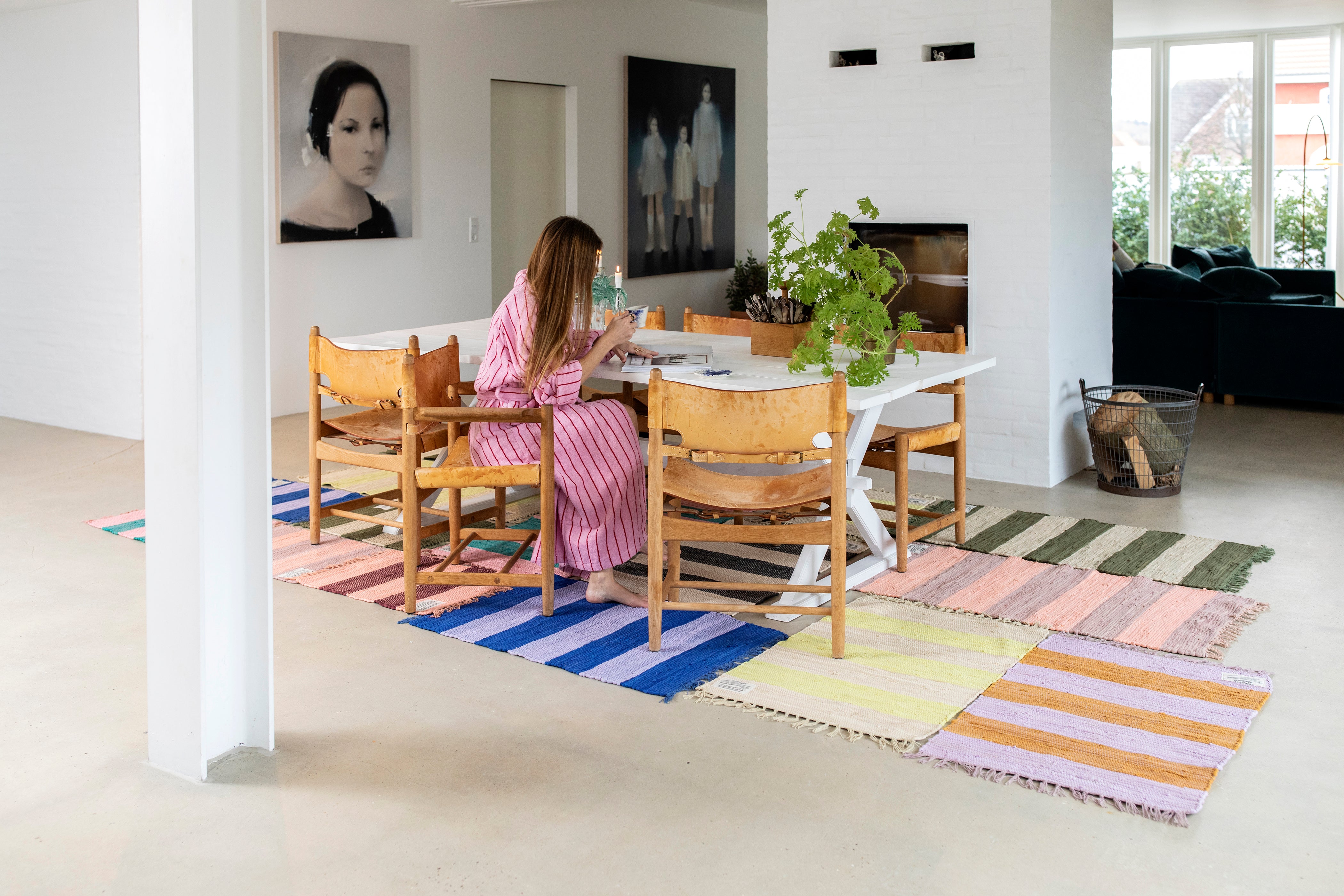 שטיח CHINDI - לילך & כתום זהב