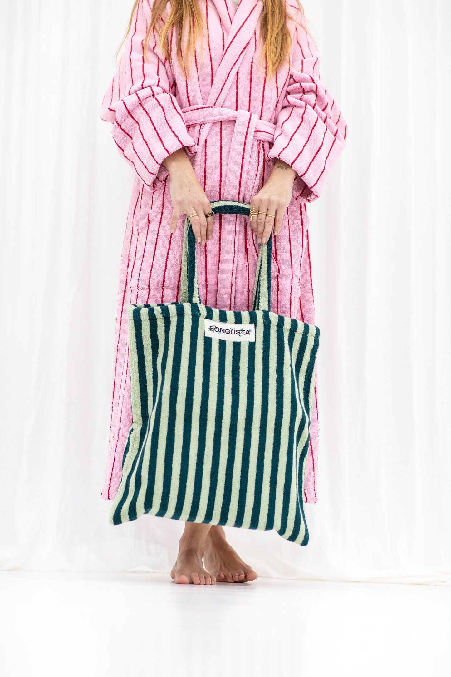 תיק מגבת -  ירוק קצף ים