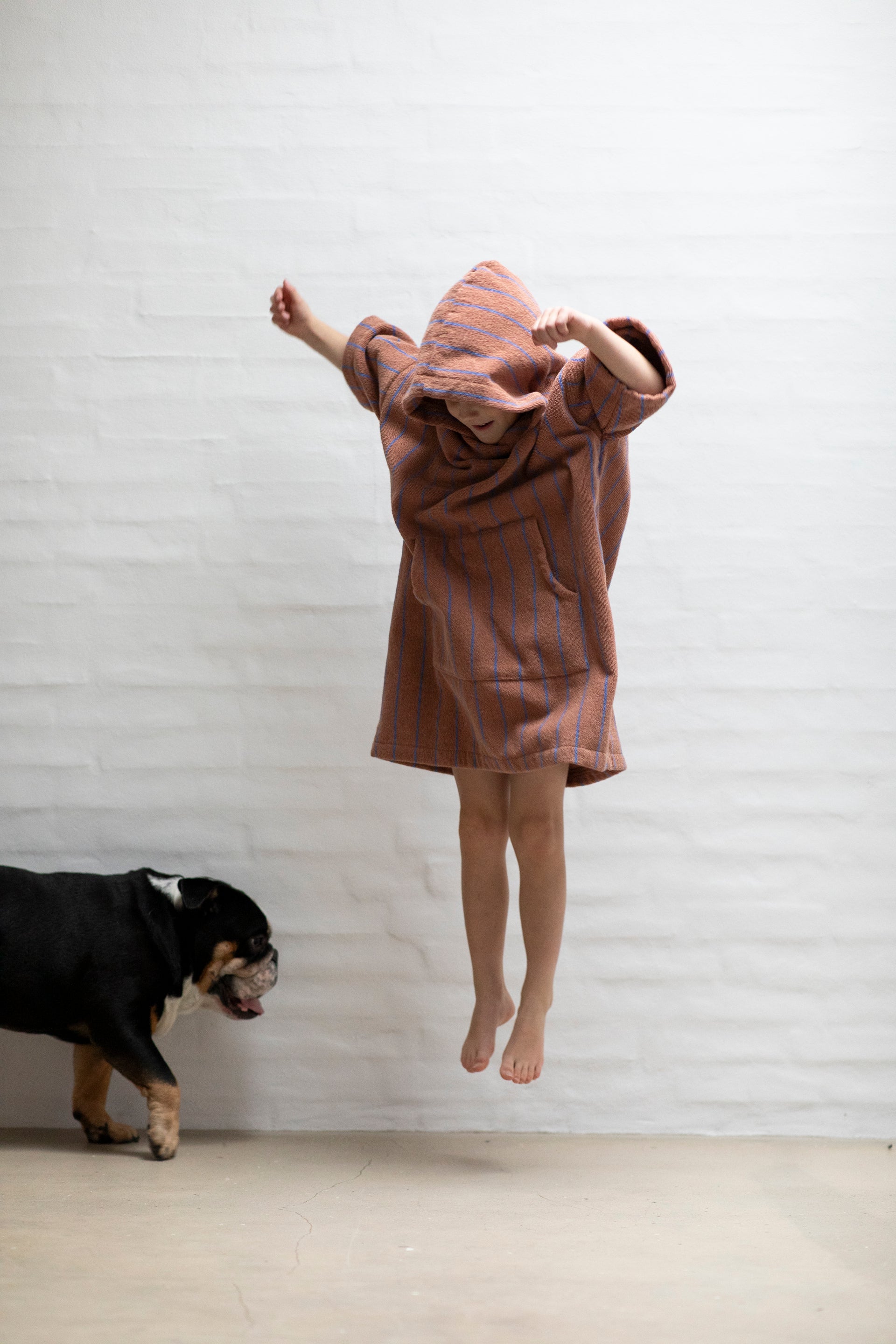 פונצ'ו מגבת NARAM חום כחול